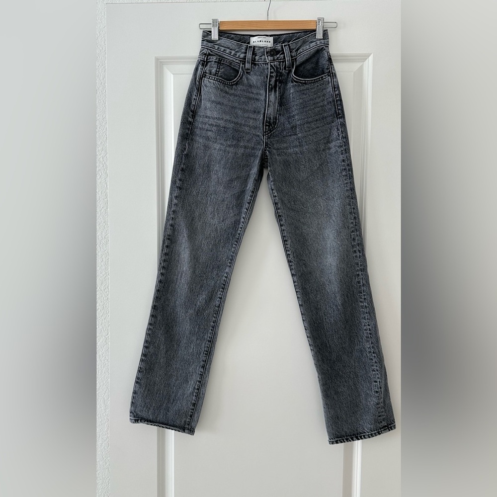 SLVRLAKE
London High Waist Straight Leg Jeans in
Color: After Hours